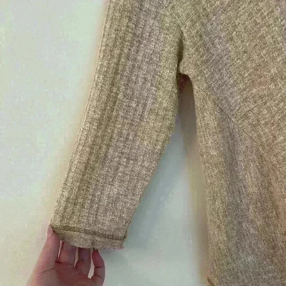 Anthropologie Front Knot Shirt Size Med Oatmeal Color - Picture 5 of 8